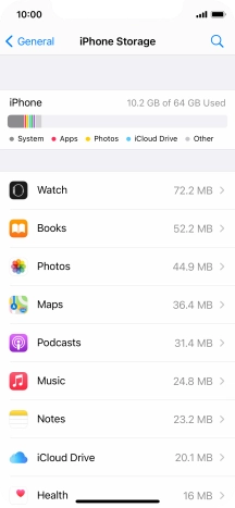 Press the required app.