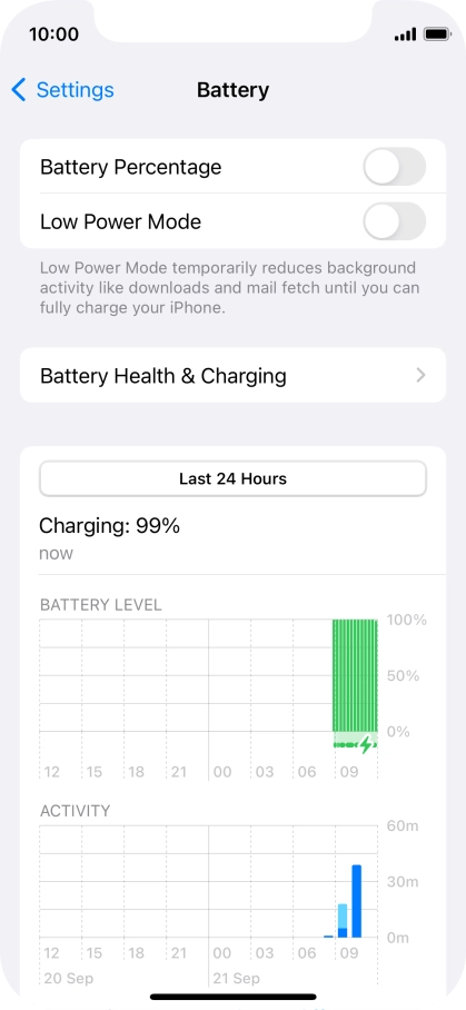 Press Battery Health & Charging.