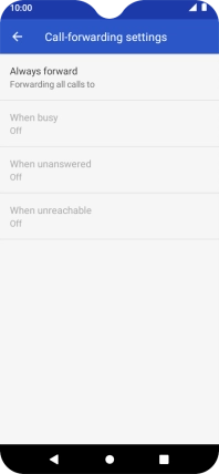 Press the required divert type.