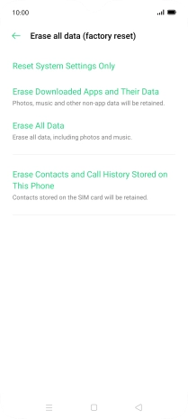 Press Erase All Data.