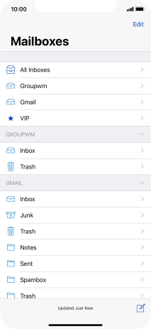 Press the required email account.