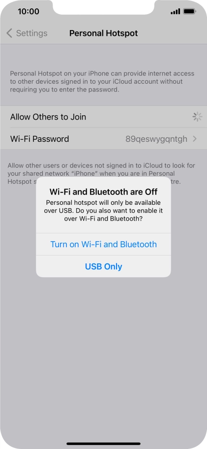 If Wi-Fi is turned off, press Turn on Wi-Fi and Bluetooth.