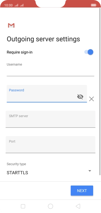 Press the field below 