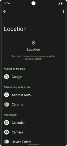 Press the required app.