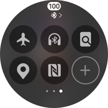 Press the flight mode icon to turn the function on or off.