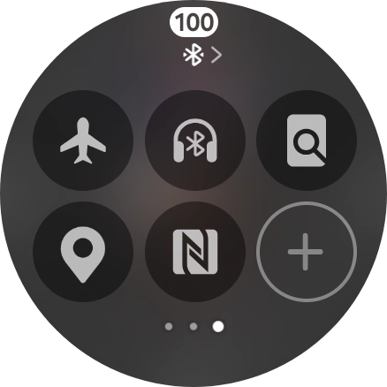 Press the flight mode icon to turn the function on or off.
