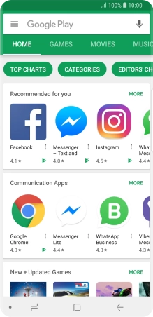 Press the search field.