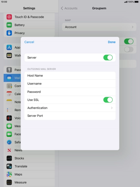 Press the indicator next to 