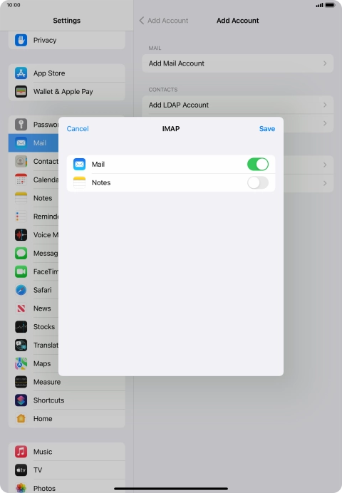 Press Save. Your email account has now been set up. To select more settings for incoming and outgoing server, proceed with the following steps.