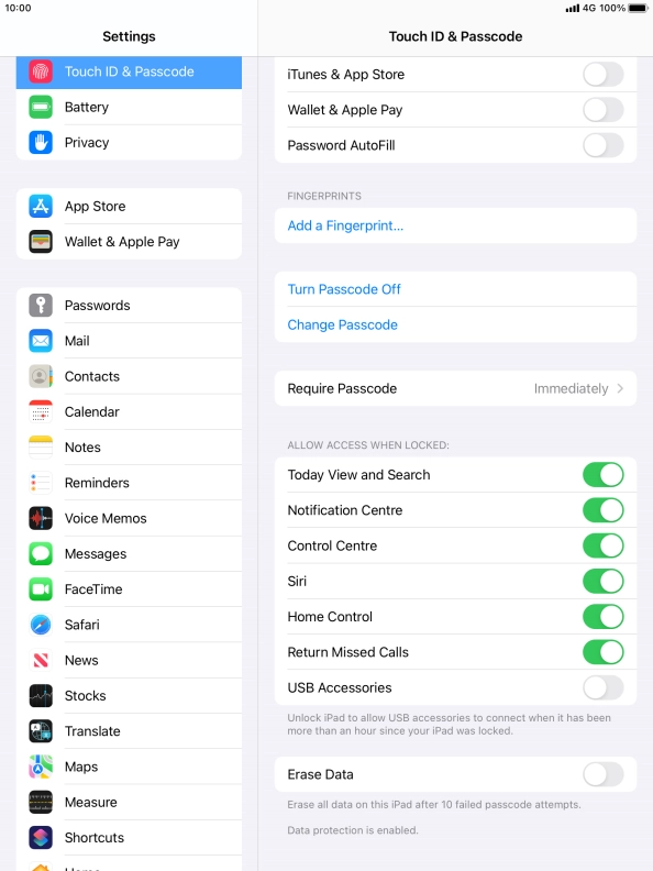 Press the indicator next to 