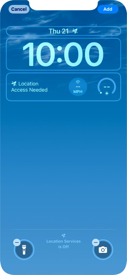To customise the way the lock screen date is displayed, press the date widget and follow the instructions on the screen to select the required widget display mode.
