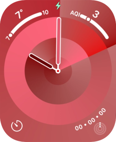 When the battery charging icon is displayed, the battery is charging.