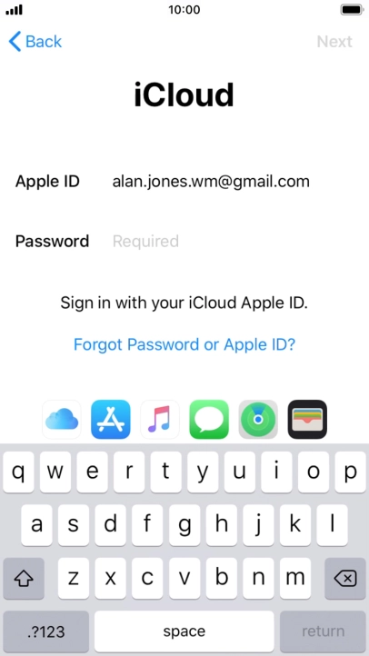 Press the field next to 