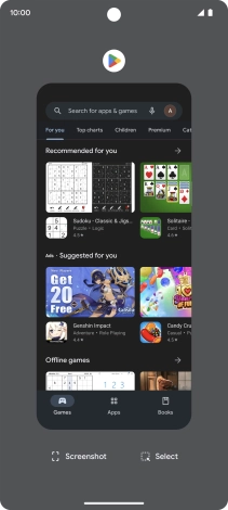To end one running application, slide your finger upwards on the required application.