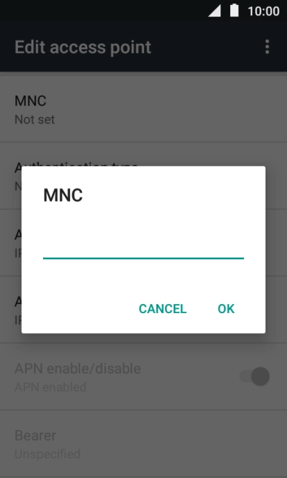 Key in 03 and press OK.