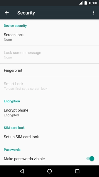 Press Set up SIM card lock.