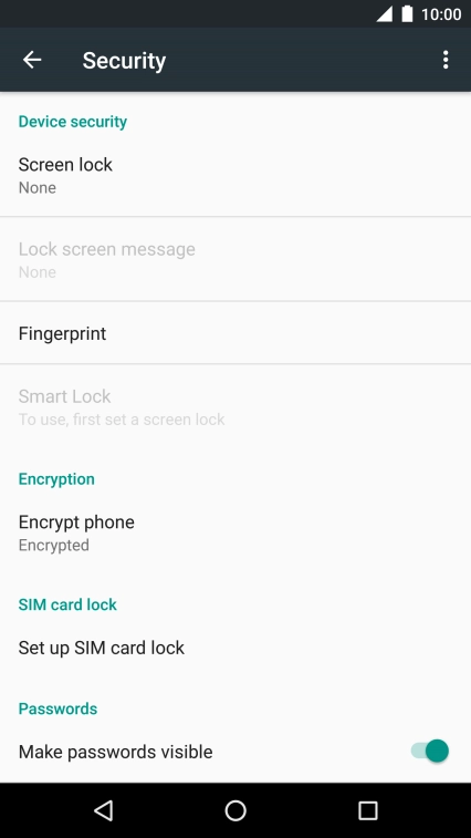 Press Set up SIM card lock.