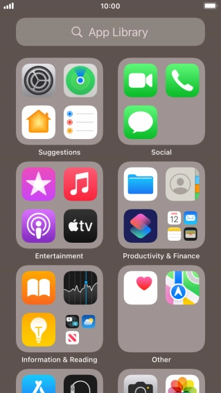 Press the required app.