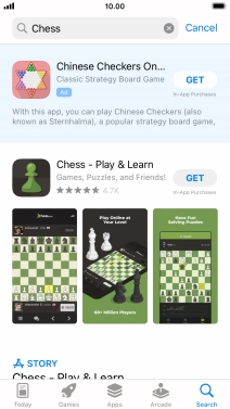 Press the required app.