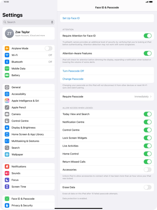 Press the indicator next to 