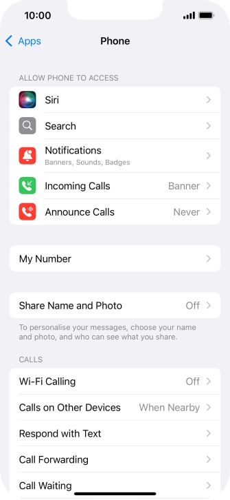 Press Wi-Fi Calling.