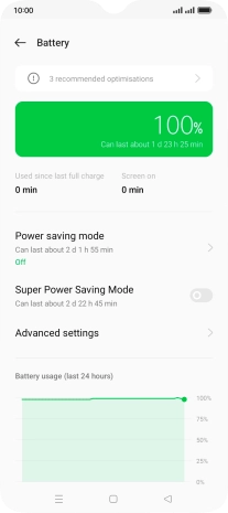 Press Power saving mode.
