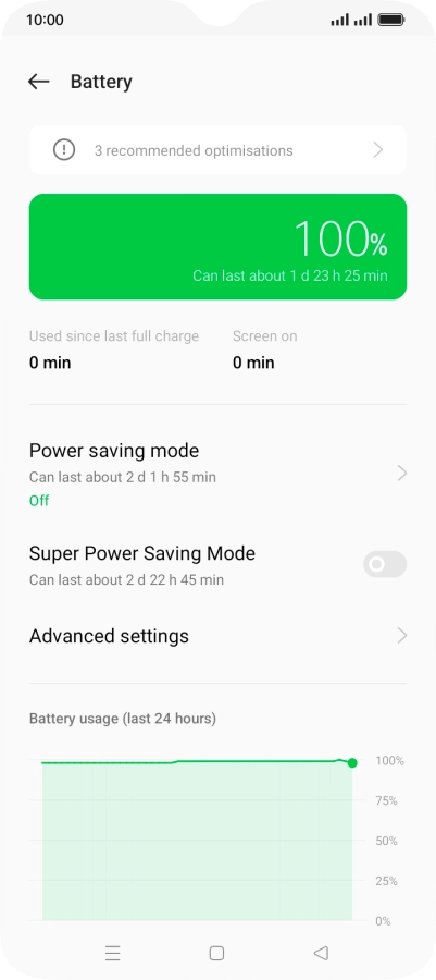 Press Power saving mode.