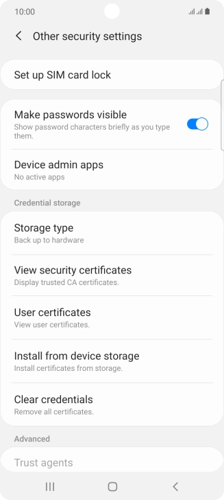 Press Set up SIM card lock.