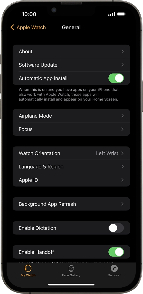 On your phone: Press Software Update. If a new software version is available, it's displayed. Follow the instructions on the screen to update the Apple Watch software.