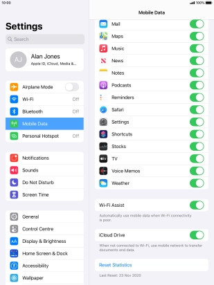 Press the indicator next to 