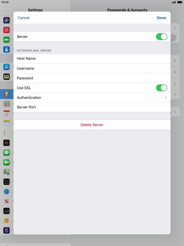 Press the indicator next to 