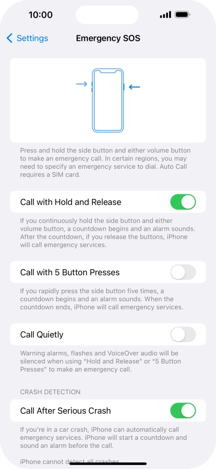 Press the indicator next to 