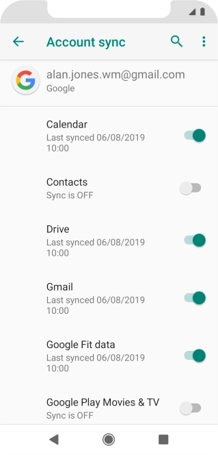 Press the indicator next to 