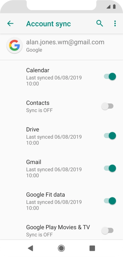Press the indicator next to 