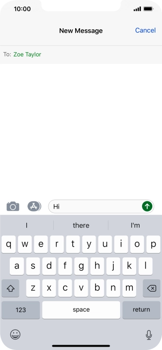 Press the send icon.