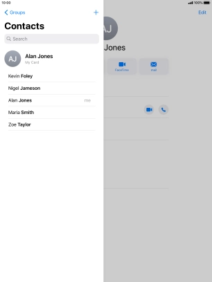 Press the new contact icon.
