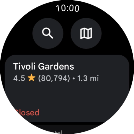 Press the required destination.