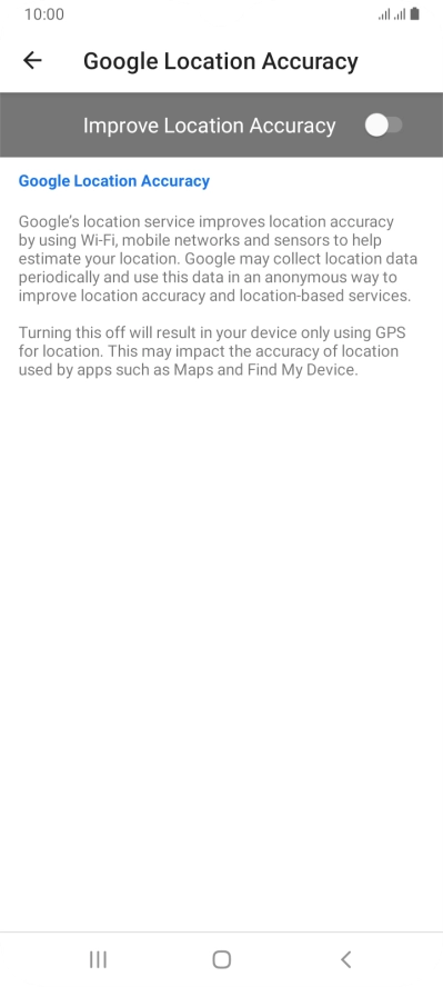 If you press the indicator next to 