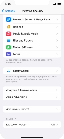 Press App Privacy Report.