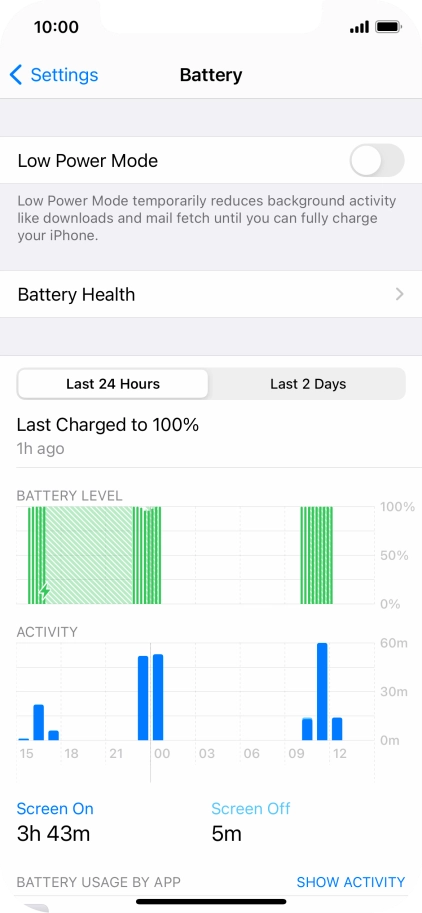 Press the indicator next to 