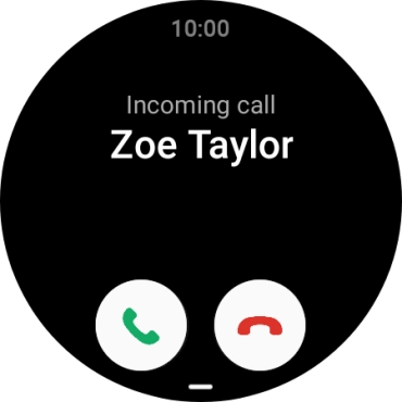 Press the accept call icon and slide your finger upwards to answer the call.