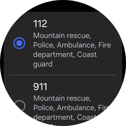 Press the required setting.