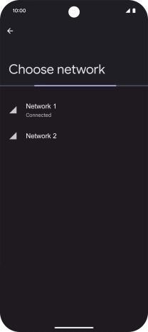 Press the required network.