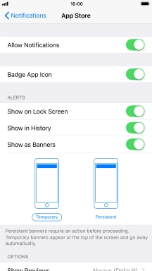 Press the indicator next to 
