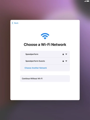 Press the required Wi-Fi network.