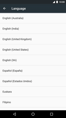 Press the required language.