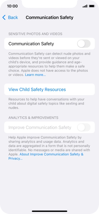 Press the indicator next to 