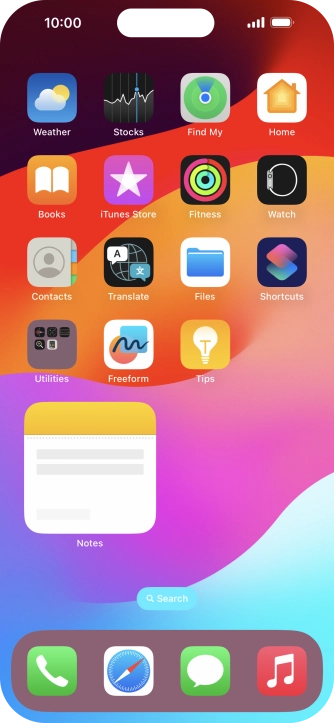 If you're using a Widget Stack: slide up or down on the stack to select the required widget.