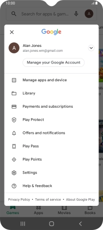 Press Manage apps and device.
