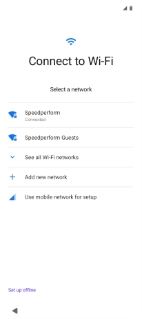 Press the Wi-Fi network.